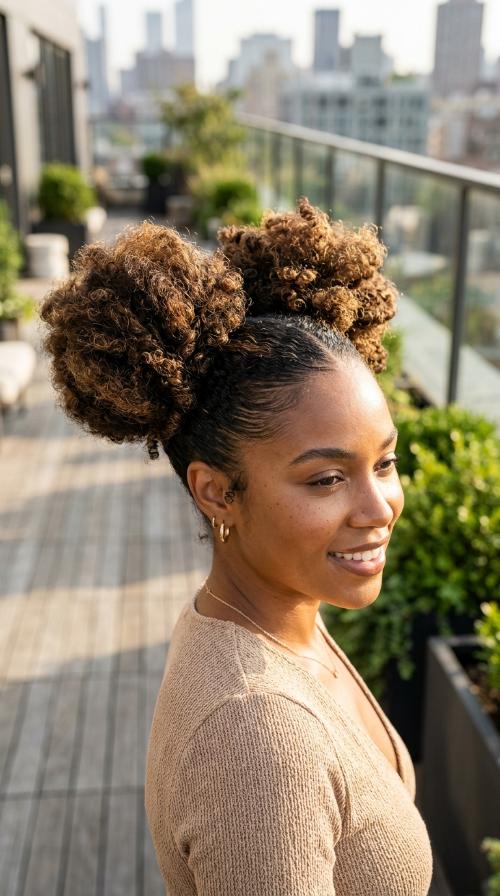 Double High Buns (Space Buns)