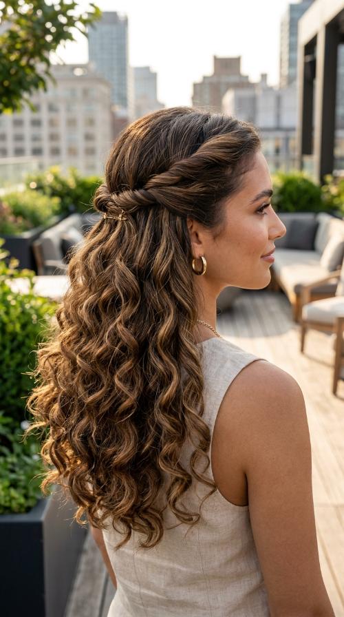 Double Twisted Half-Up