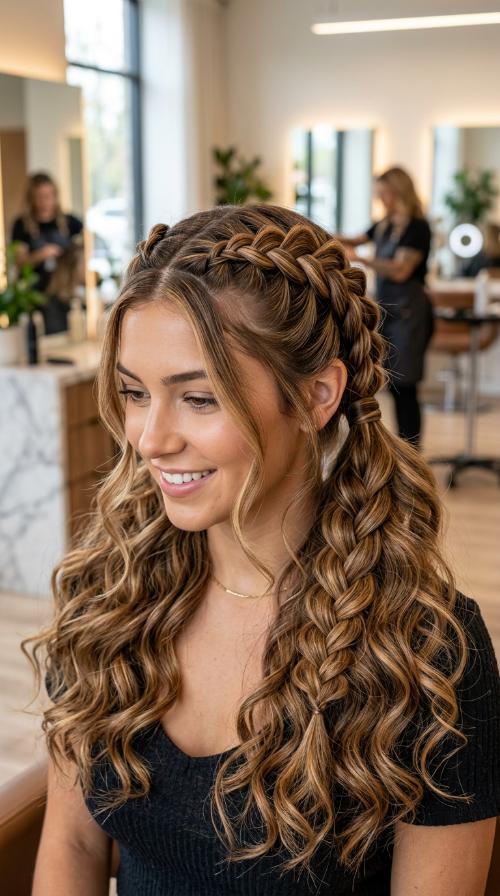 Dutch Braid Pigtails