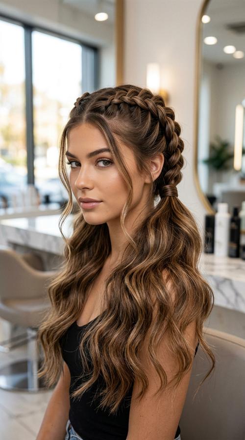 Dutch Braid Pigtails
