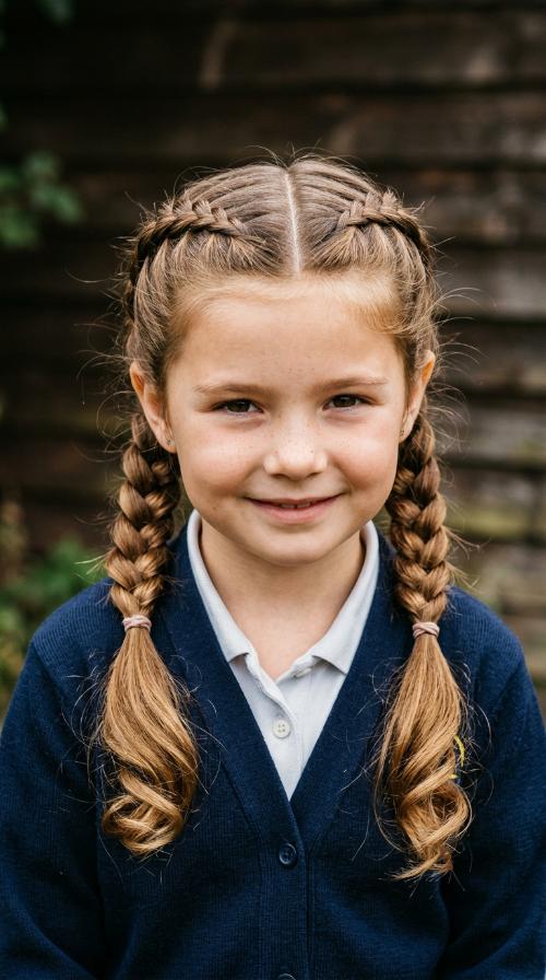 Dutch Braid Pigtails