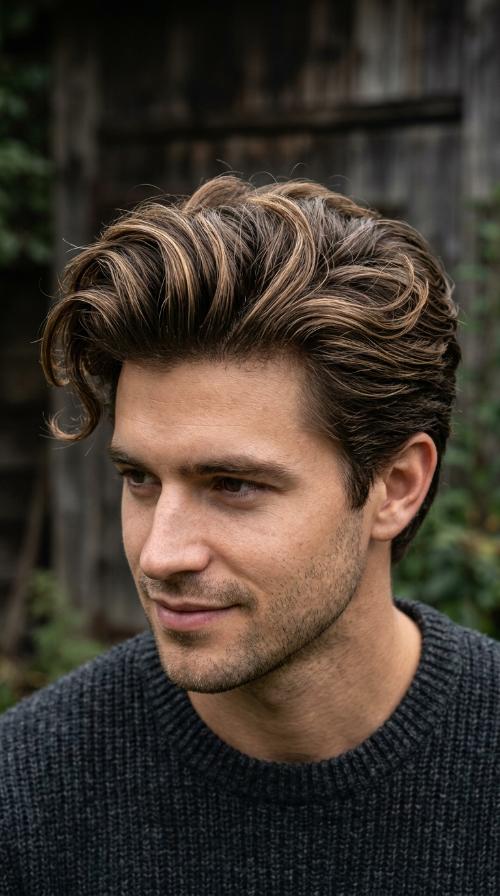 Effortless Hand-Combed Pompadour