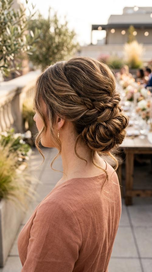 Elegant Chignon with Tendrils