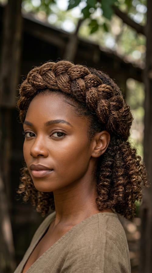 Elegant Halo Braid