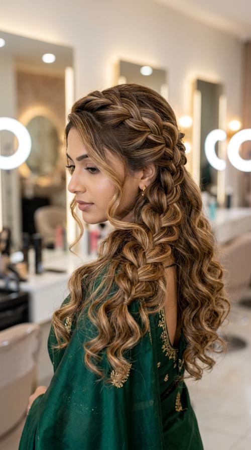 Elegant Waterfall Braid