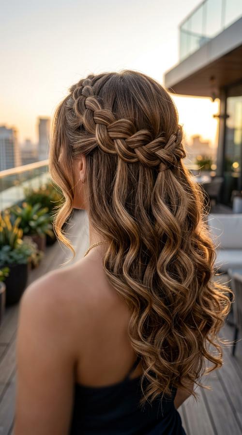 Elegant Waterfall Braid
