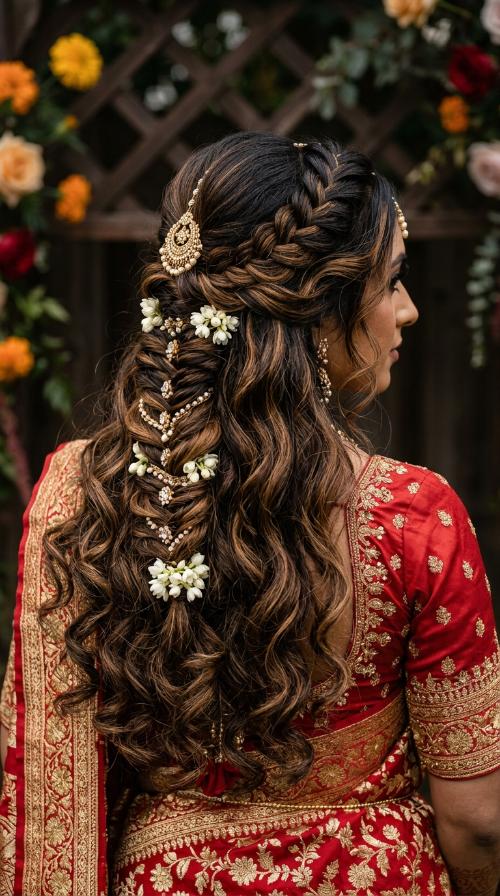 Embellished Fishtail Braid for Silk Sarees