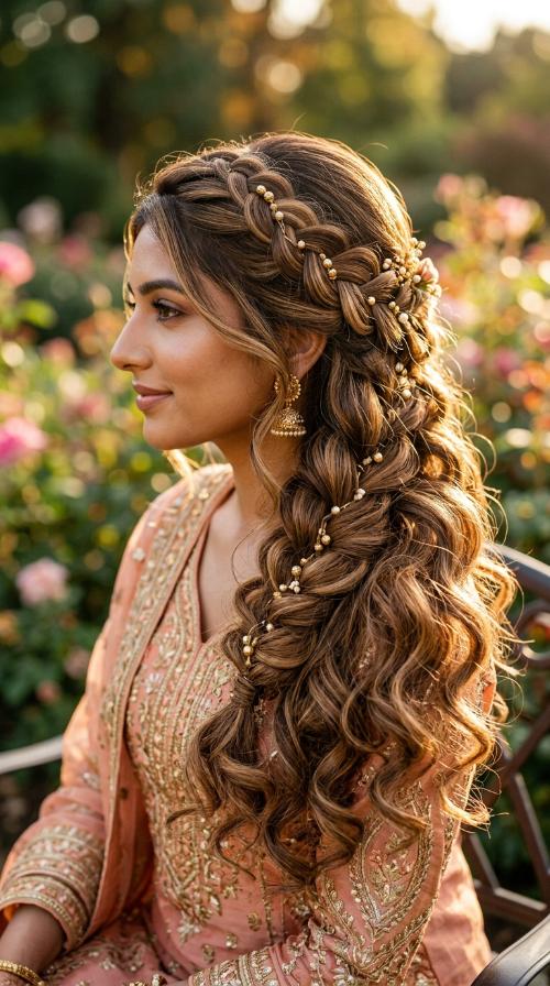 Embellished Side Braid