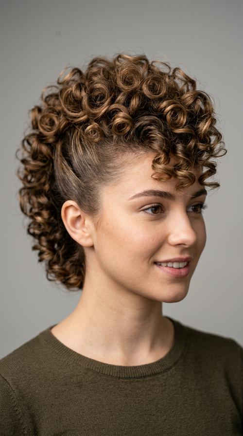 Faux Hawk Curls