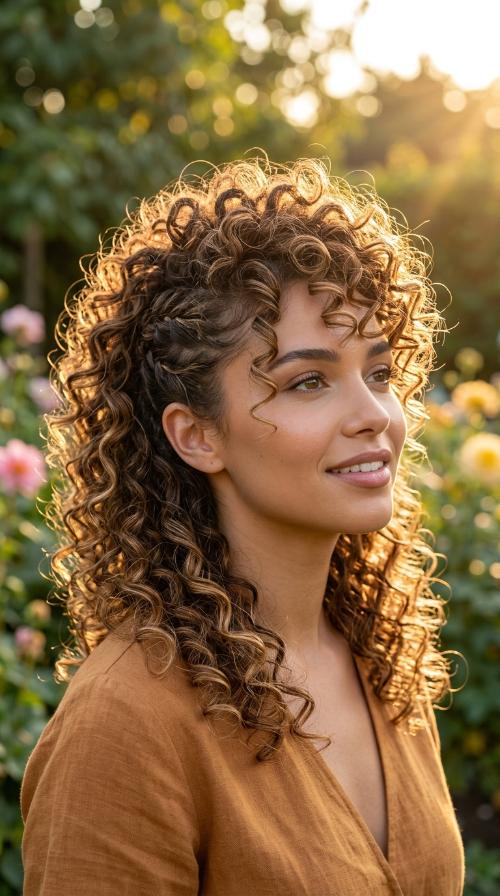 Faux Hawk with Coiled Curls