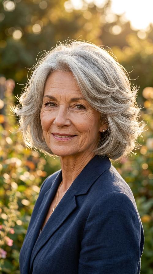 Feathered Chin-Length Bob