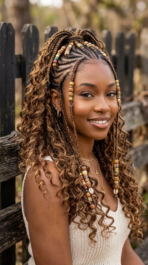 Feed-In Braids with Beads