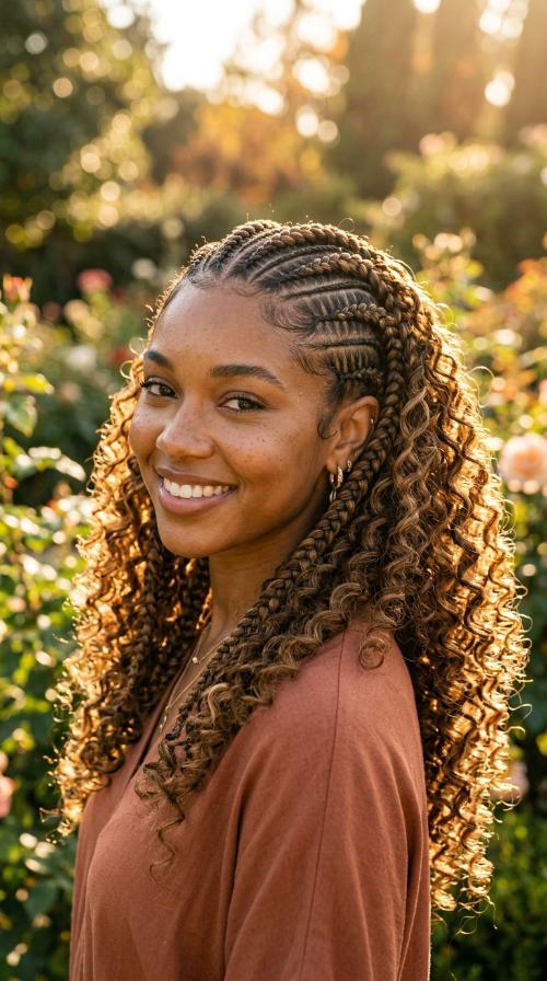 Feed-In Braids with Curly Ends