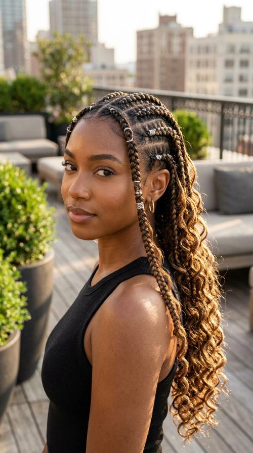 Feed-In Braids with Silver Rings