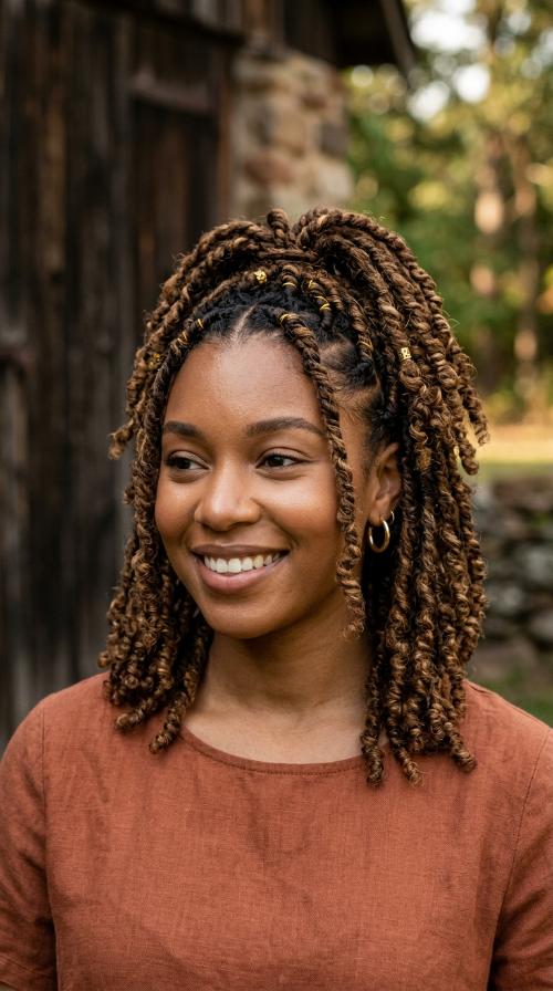 Finger-Coiled Short Starter Locs