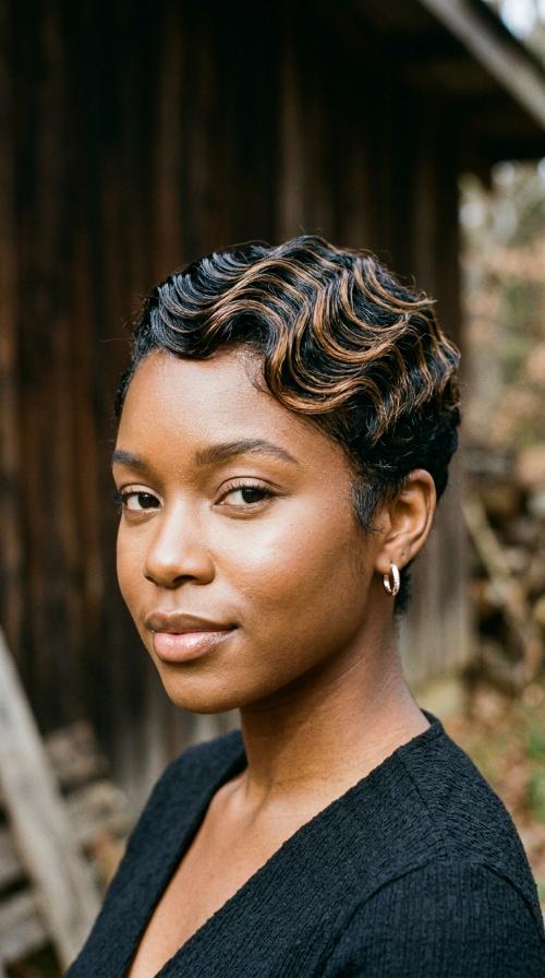 Finger Waves on Short Hair
