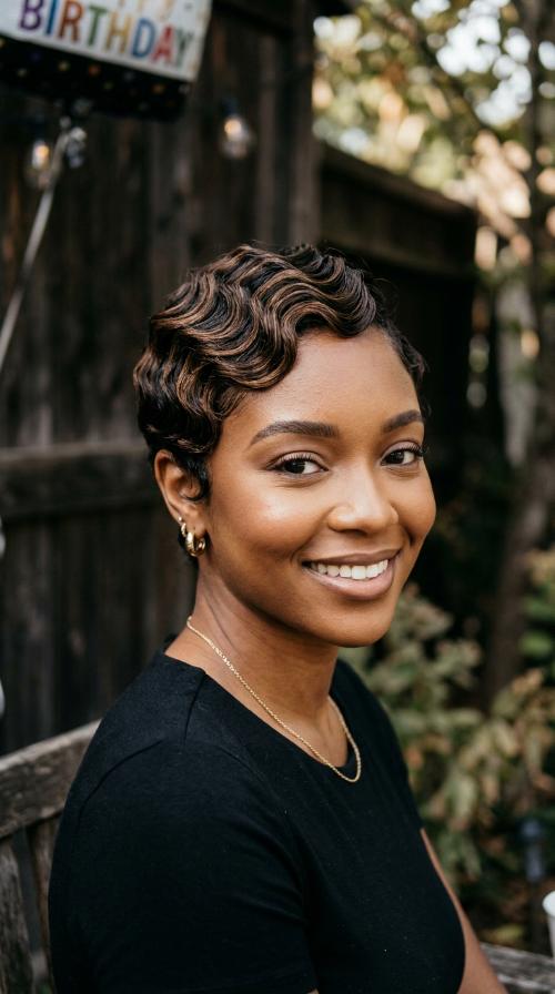 Finger Waves on Short Hair
