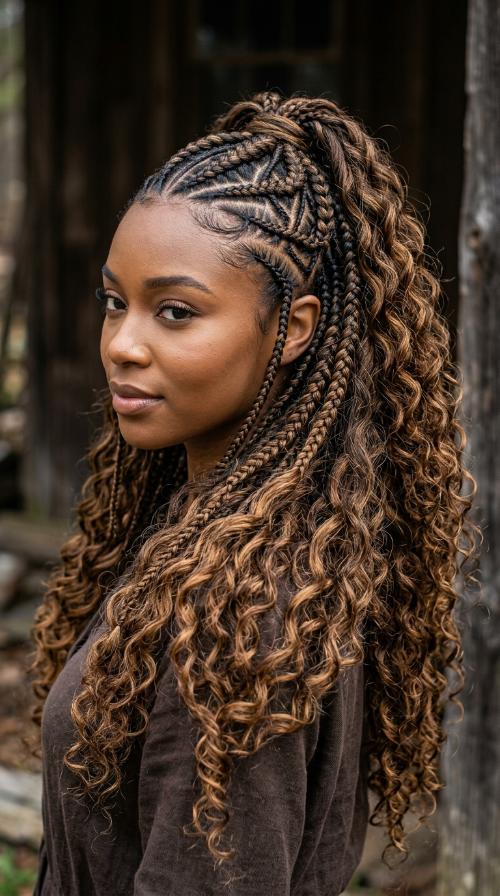 Fishbone Geometric Pattern