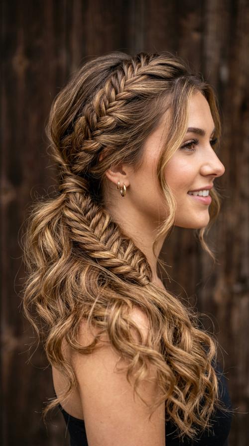 Fishtail Braid Side Pony