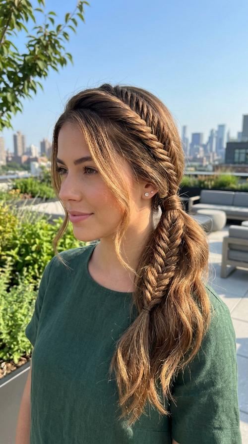 Fishtail Braid Side Pony