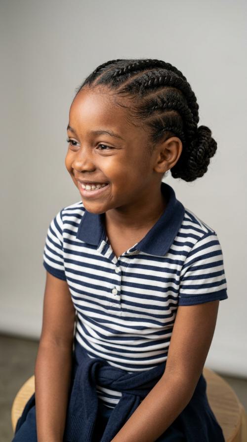 Flat Twists into a Low Bun