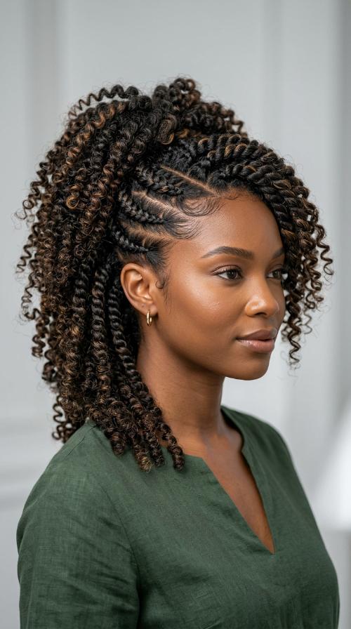 Flat Twists Updo