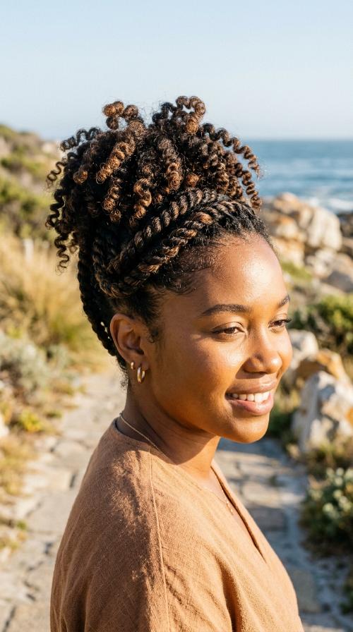 Flat Twists with an Updo
