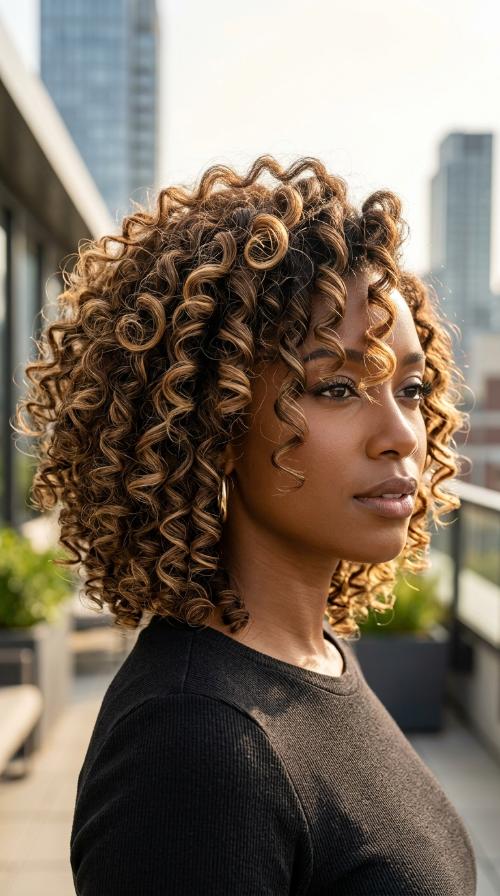 Flexi Rod Curls on Blown-Out Hair