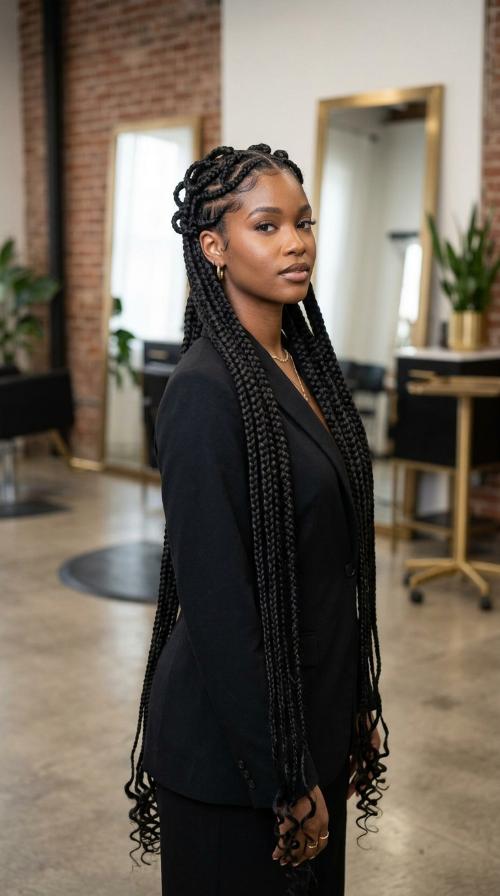 Floor-Length Rapunzel Braids for Creative Photo Shoots