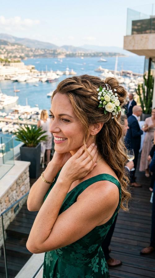 Floral Accented Half-Up