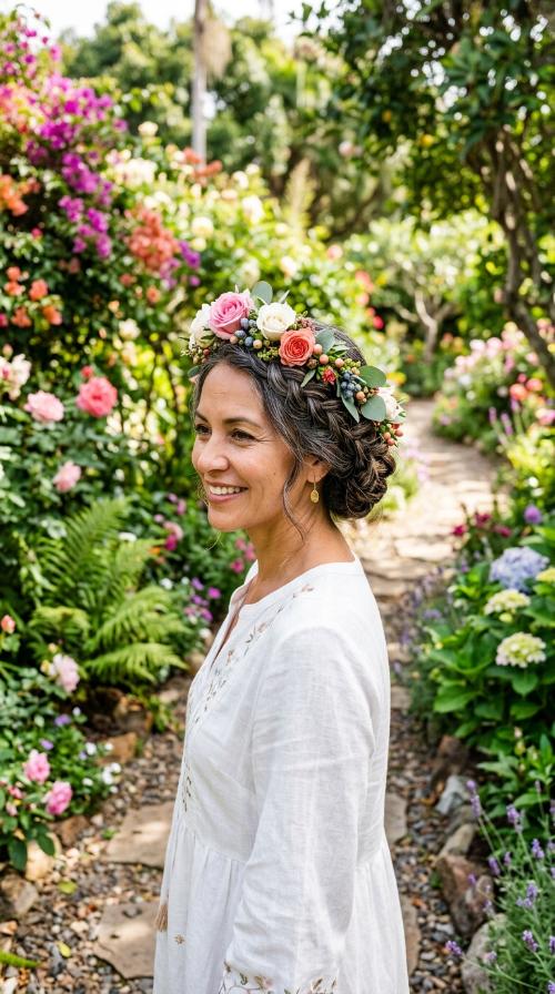 Floral Crown Updo