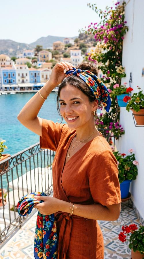 Floral Hair Scarves