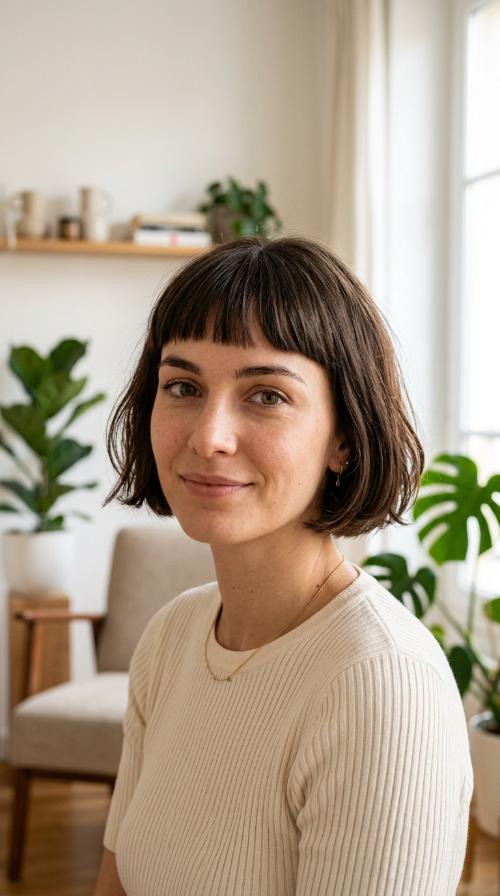 French Bob with Micro-Bangs