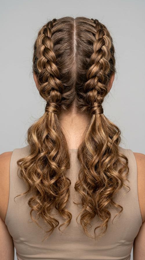 French Braid Pigtails