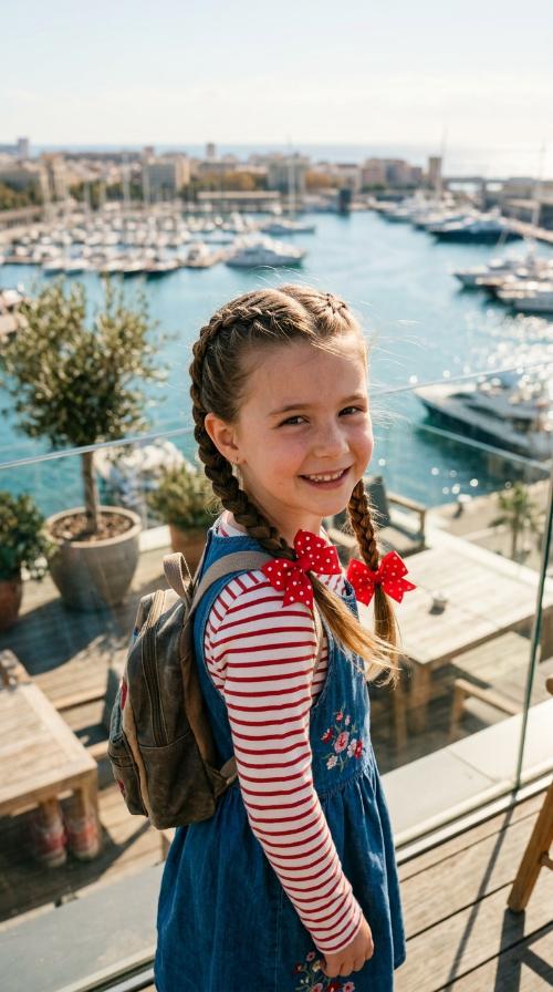 French Braid Pigtails with Bows