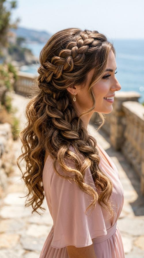 French Braid Side Sweep