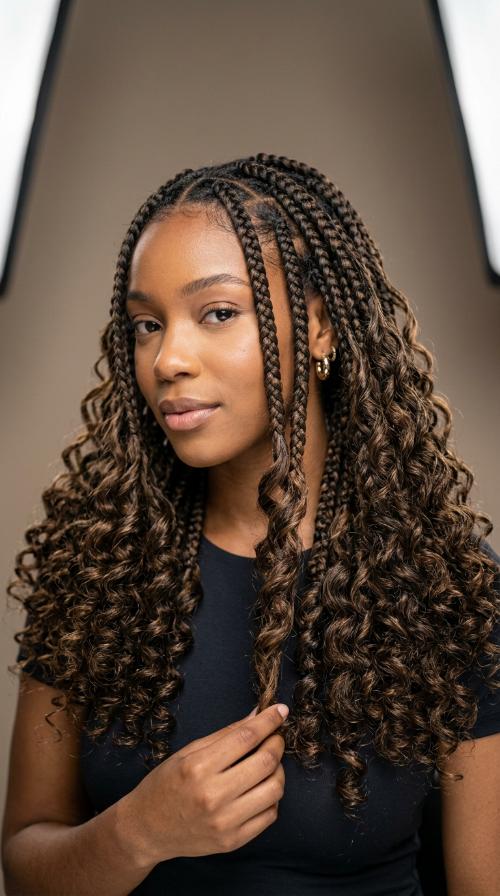 French Curl Braids for Anniversary Celebrations