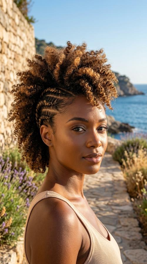 Frohawk with Braided Sides
