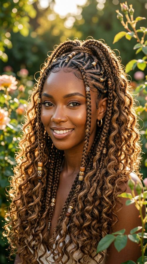 Fulani Braids with Beads