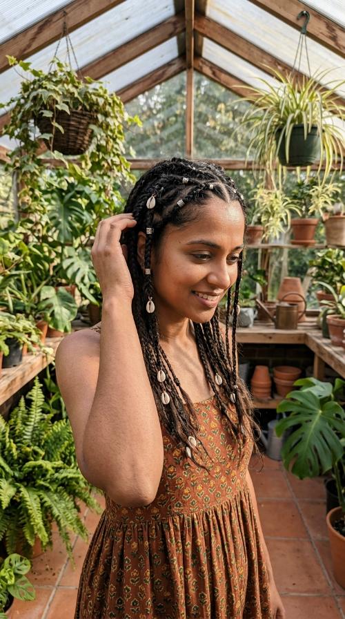Fulani Braids with Cowrie Shells