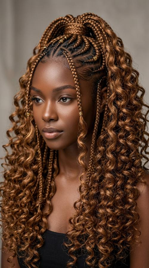 Fulani Inspired Feed-In Braids