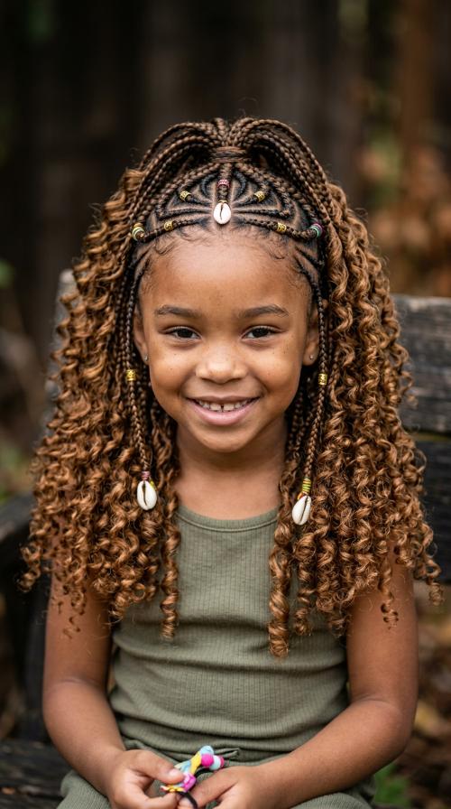 Fulani Inspired Kids Braids