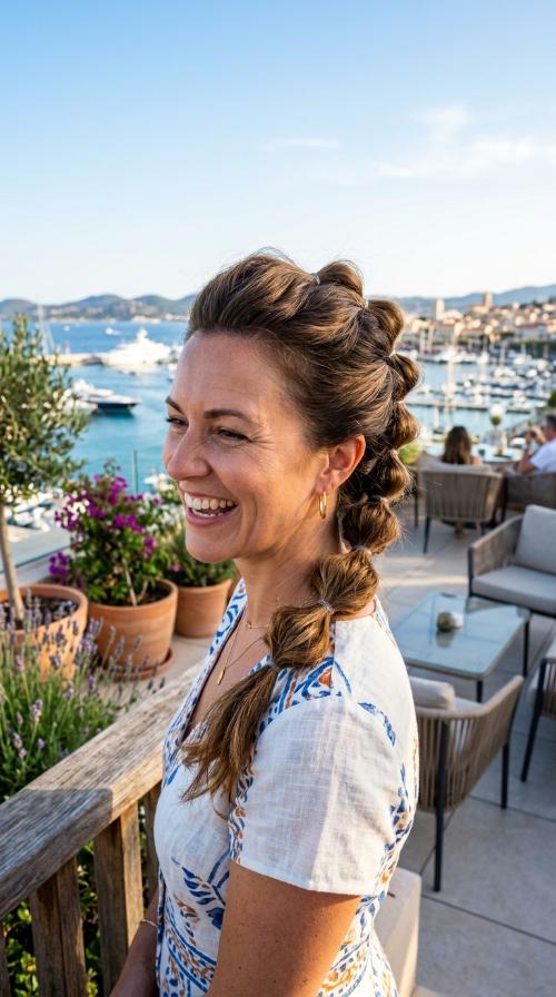 Fun Bubble Braid Updo