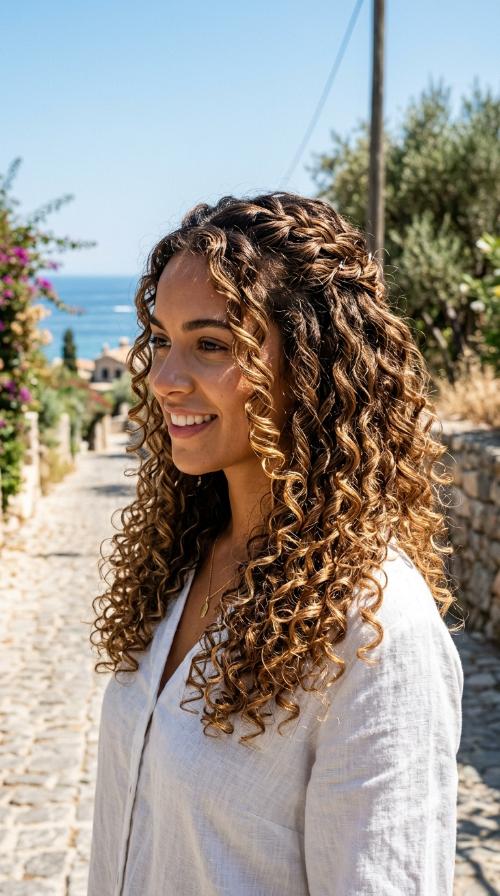 Glossy Wash-and-Go Curls