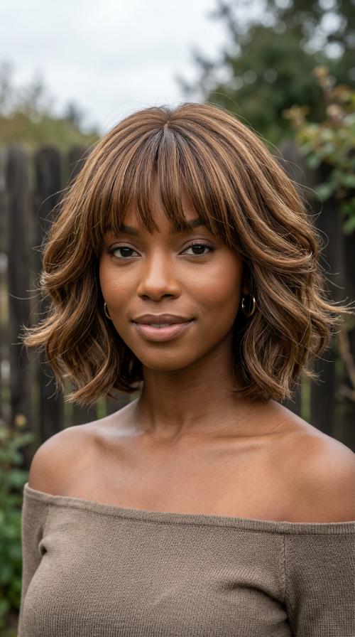 Glueless Bob Wig with Bangs