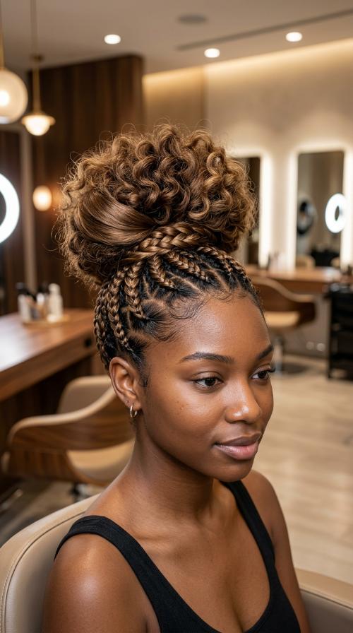 Goddess Braided High Bun