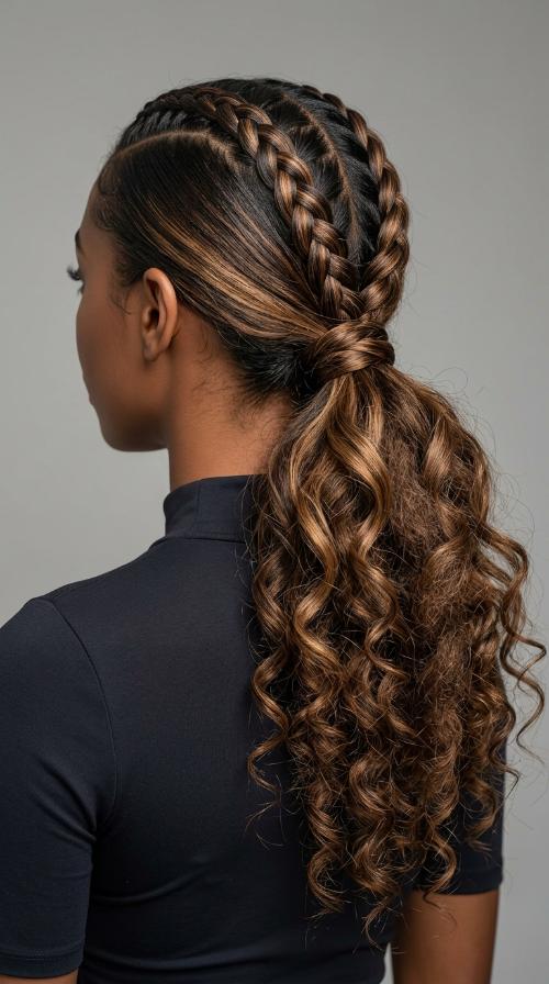 Goddess Braided Low Ponytail
