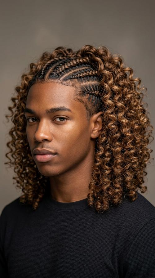 Half-Head Cornrows