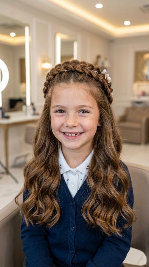 Half-Up Braided Crown