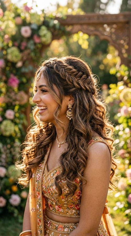 Half-Up Braided Crown